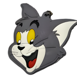 Tom and Jerry Happy Winking Tom Cat Head PVC keychain