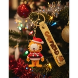 3D PVC Figure Keychain - Garfield - Santa Outfit