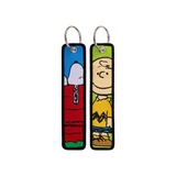 Peanuts Snoopy, Charlie Brown embroidery keychain