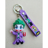 3D PVC Figure Keychain - Batman Joker - Chibi Joker Gag Flower Exclamation