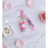 3D PVC Figure Keychain - Sanrio - My Melody Kimono Holding Pouch