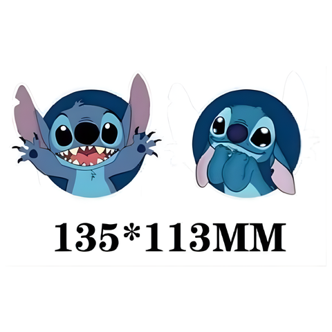3D Lenticular Sticker - Disney - Stitch Playful & Silly Circular Expressions