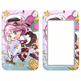 ID Card Badge Holder - Pink-haired Anime Girl With Wings And Waffles