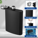 Premium Laser Engraving - Matte Black Pocket Flask