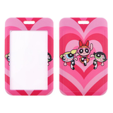 ID Card Badge Holder - The Powerpuff Girls - Blossom, Bubbles, Buttercup Three Powerpuff Girls Pink Hearts