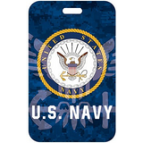 ID Card Badge Holder - U.S. Navy - Seal On Blue Camouflage