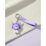 3D PVC Figure Keychain - Kuromi - With Headphones