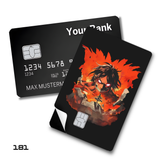 Credit Card Skin Sticker - Attack on Titan - Raging Titan Amidst Fiery City