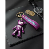 3D PVC Figure Keychain - Five Nights At Freddy'S Game Fnaf - Purple Freddy Skeleton