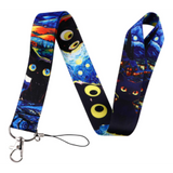 Lanyard - Vincent van Gogh - Black Cat in Starry Night