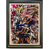 3D Light Frame - Dragon Ball - Goku Super Saiyan 3 With Long Blonde Hair