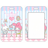 ID Card Badge Holder - Sanrio - My Melody And Bunny At Cafe