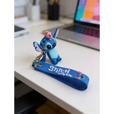 3D PVC Figure Keychain - Lilo & Stitch - Stitch Angel On Head
