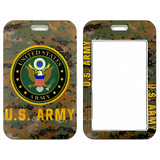 ID Card Badge Holder - U.S. Army - Emblem Camouflage ID Card