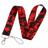 Lanyard - Alice in Wonderland - Red Silhouette Pattern