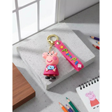 3D PVC Figure Keychain - Peppa Pig - Peppa Holding Camera