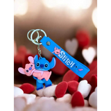 3D PVC Figure Keychain - Lilo & Stitch - Stitch Holding Angel