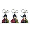 3D Lenticular Keychain - Demon Slayer - Tomioka Giyu Serious