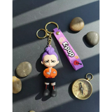 3D PVC Figure Keychain - KPop Demon Hunters - Jimin Orange Jacket Crossed Arms