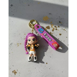 3D PVC Figure Keychain - KPop Demon Hunters - Rumi In Black And Gold Outfit