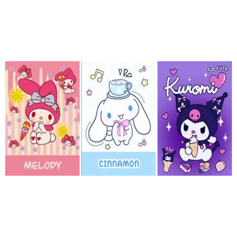 3D Lenticular Poster 12"x16" - Sanrio - My Melody, Cinnamoroll & Kuromi Cute Design