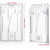 ID Card Badge Holder - Solid Clear