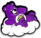 Crocs Charm - Care Bears - Purple Bear Sleeping On Cloud
