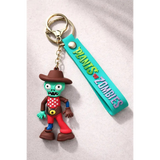 3D PVC Figure Keychain - Plants vs. Zombies - Cowboy Zombie Figure