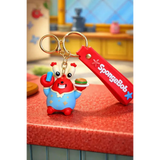 3D PVC Figure Keychain - SpongeBob SquarePants - Mr. Krabs Holding A Krabby Patty