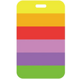 ID Card Badge Holder - Colorful Horizontal Rainbow Stripes Design