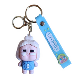 3D PVC Figure Keychain - Bebes Llorones - Crybaby - Dotty Crying Blue Romper