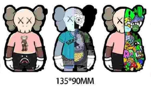 3D Lenticular Sticker - KAWS - Companion Figure with Split Anatomy Designs
