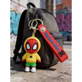 3D PVC Figure Keychain - Spider-Man - Yellow Hoodie Green Shorts