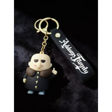 3D PVC Figure Keychain - The Addams Family - Uncle Fester Chibi Figure