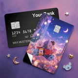 Credit Card Skin Sticker - BT21 (BTS) - BT21 Characters Cozy Starry Night Room - Holographic
