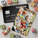 Credit Card Skin Sticker - Toy Story - Embroidered Style Characters Collage With Logo - Holographic