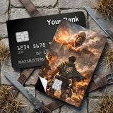 Credit Card Skin Sticker - Attack on Titan - Eren Facing Colossal Titan Over The Wall - Holographic