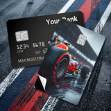 Credit Card Skin Sticker - Formula 1 - Red Bull F1 Car Tire In Rain
