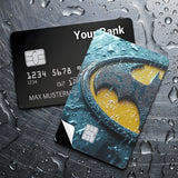 Credit Card Skin Sticker - DC Comics - Wet Metallic Batman Logo Close-up