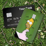Credit Card Skin Sticker - The Simpsons - Homer Simpson Hiding In Bush Meme - Holographic
