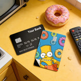 Credit Card Skin Sticker - The Simpsons - Bart Simpson With Floating Donuts