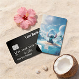 Credit Card Skin Sticker - Lilo & Stitch - Stitch Surfing On An Ocean Wave