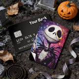 Credit Card Skin Sticker - The Nightmare Before Christmas - Jack Skellington Geometric Stained Glass Portrait - Holographic