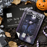Credit Card Skin Sticker - The Nightmare Before Christmas - Jack Skellington And Zero In Graveyard
