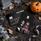Credit Card Skin Sticker - The Nightmare Before Christmas - Jack Skellington And Sally Sitting Together