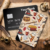 Credit Card Skin Sticker - Harry Potter - Magical Items Pattern Tan Background