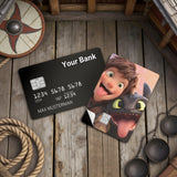 Credit Card Skin Sticker - How to Train Your Dragon - Hiccup And Toothless Funny Selfie