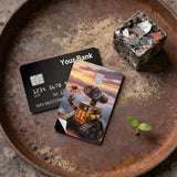 Credit Card Skin Sticker - WALL-E - Holding Flower At Sunset