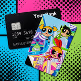 Credit Card Skin Sticker - Powerpuff Girls - Pop Art Powerpuff Girls - Holographic