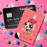 Credit Card Skin Sticker - Powerpuff Girls - Blossom On Pink Background